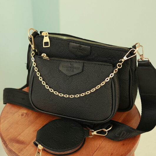 Louis Vuitton 3 в 1 чорна+ стегана