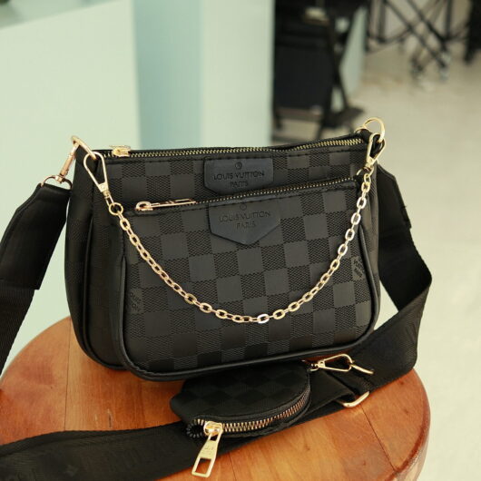 Louis Vuitton 3 в 1 чорна+ чорна клітка