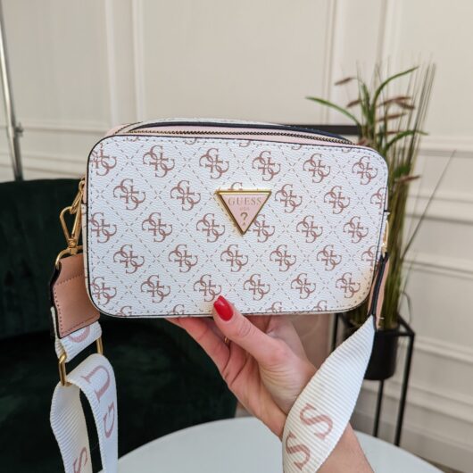 Сумочка Guess кросс-боді білий+рожевий