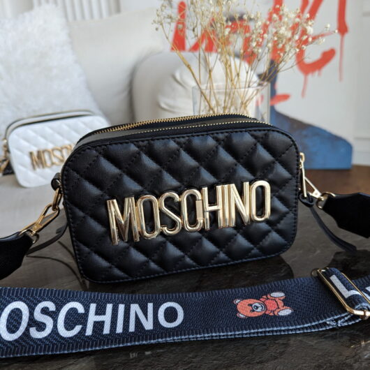 Сумочка Moschino кросс-боді стегана чорний