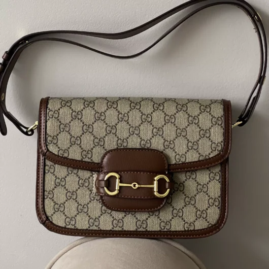 Gucci Horsebit 1955 коричнево-сірий