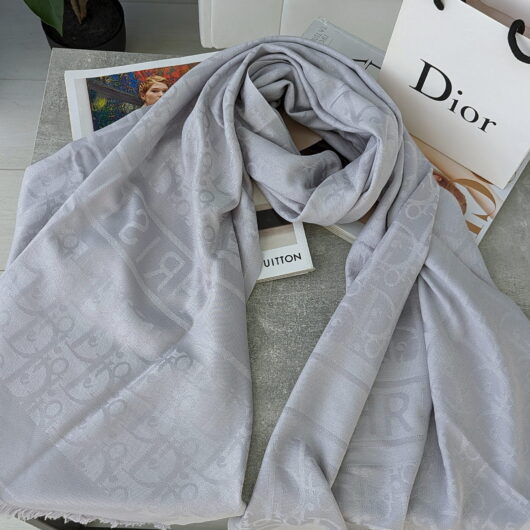 ПАЛАНТИН ШАРФ DIOR двосторонній світло голубий