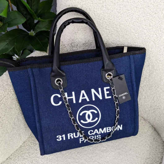 Сумка шопер Chanel Deauville Large джинс