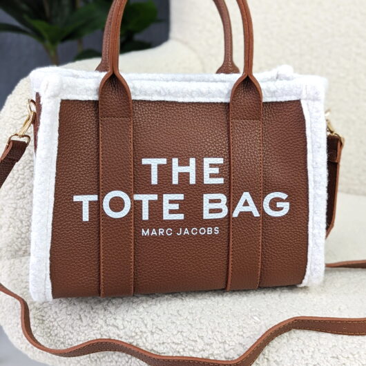 Сумка Marc Jacobs Tote Bag з хутром терракот