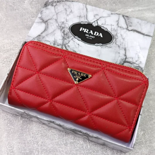Гаманець Prada великий червоний