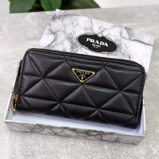 Гаманець Prada великий чорний