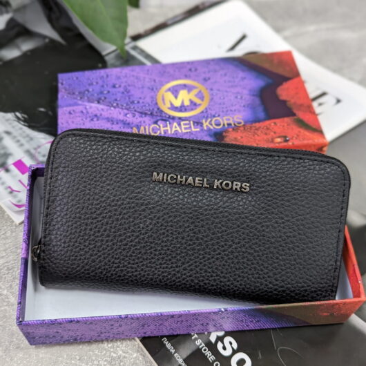 Гаманець жіночій Michael Kors чорний+срібло