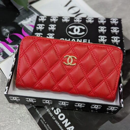 Гаманець CHANEL великий червоний