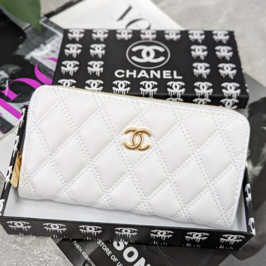 Гаманець CHANEL великий білий