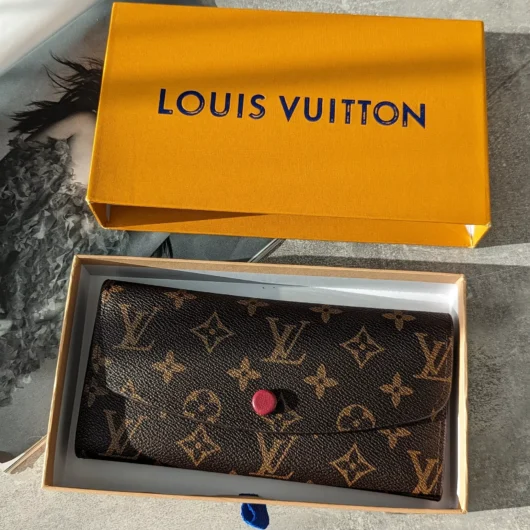 Гаманець Louis Vuitton конверт великий бордовий овал LUX якість у фірмовій коробці