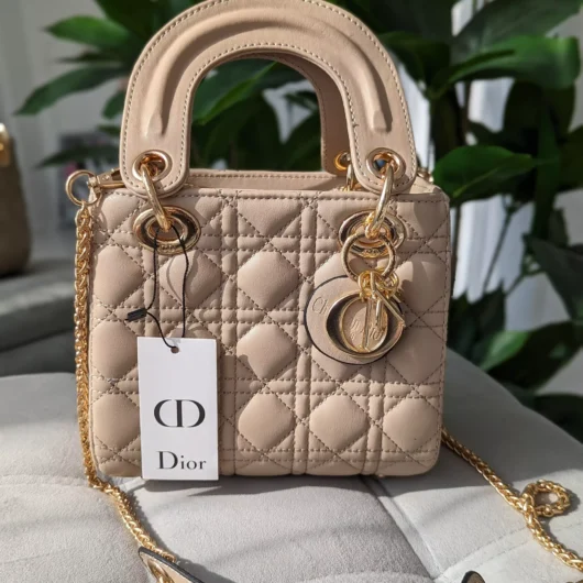 LADY DIOR міні бежевий