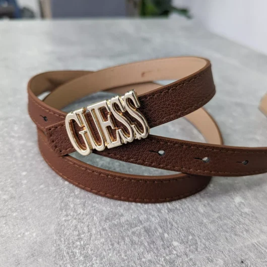Ремінь жіночий Guess вузький терракот