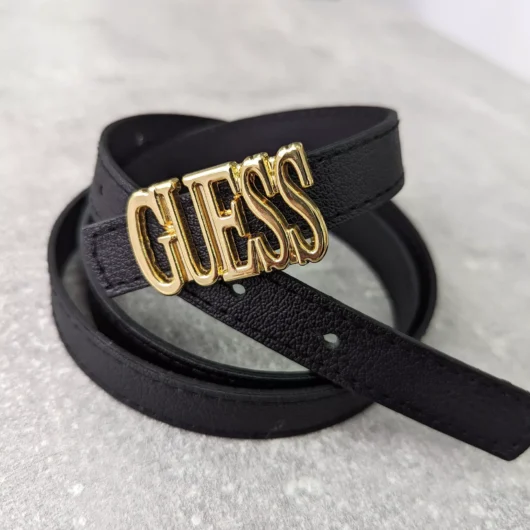 Ремінь жіночий Guess вузький чорний