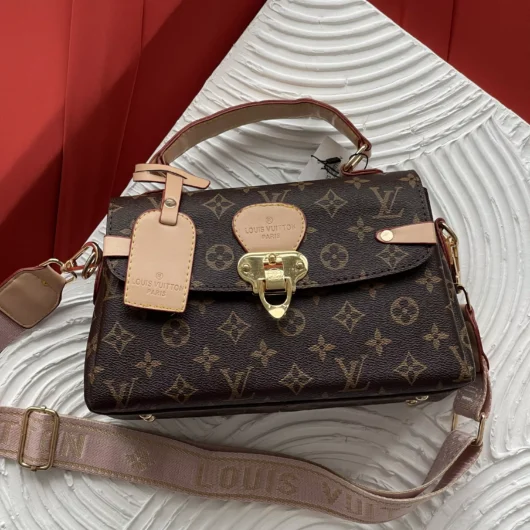 Сумочка Louis Vuitton великий саквояж коричневий+рожевий