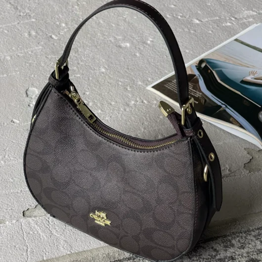 Сумка багет Coach Kleo коричневий