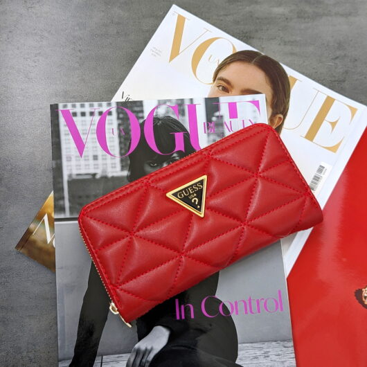 Гаманець Guess великий стеганий червоний