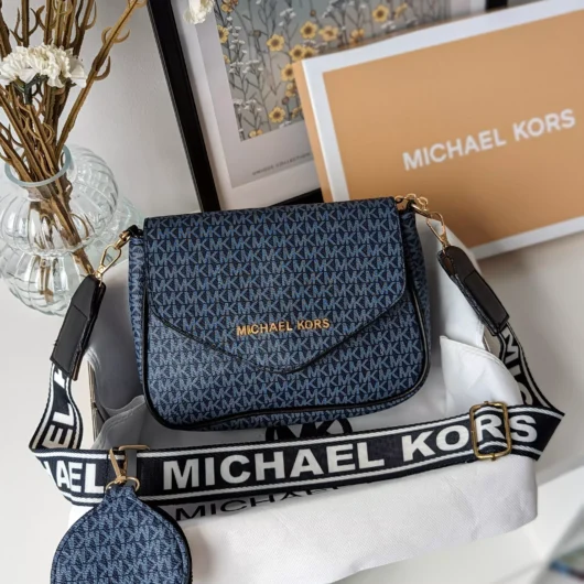 Сумка кросс боді Michael Kors Майкл Корс 2 в 1 синій