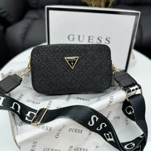 Сумочка Guess кросс-боді чорний стеганий