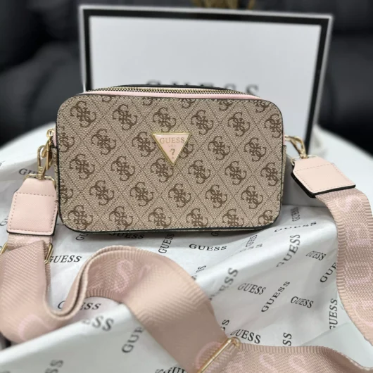 Сумочка Guess кросс-боді бежевий+рожевий