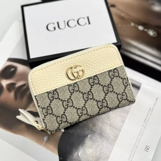 Гаманець Gucci міні LUX молочний