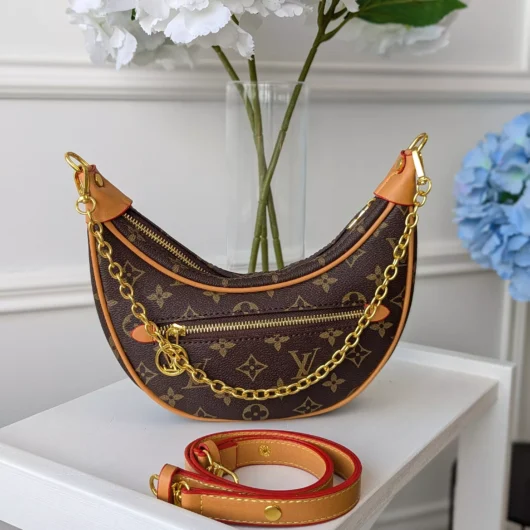 Сумка Louis Vuitton Loop коричневий+беж.