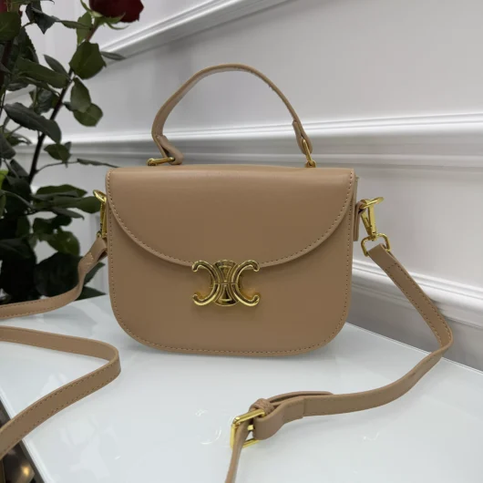 Cумка Celine через плече бежевий