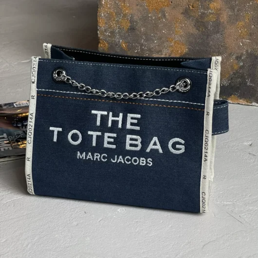 Джинсова сумка Marc Jacobs Tote Bag Denim Small темно-синій