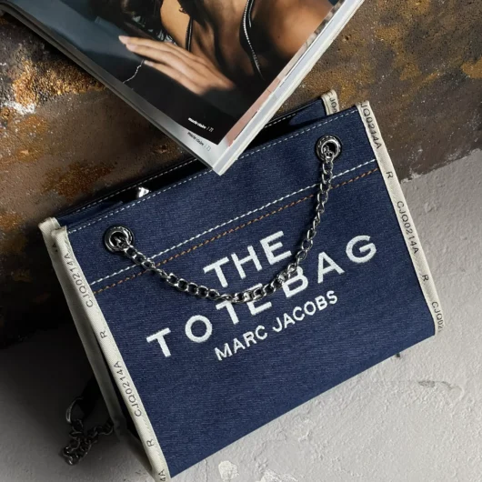 Джинсова сумка Marc Jacobs Tote Bag Denim Small синій