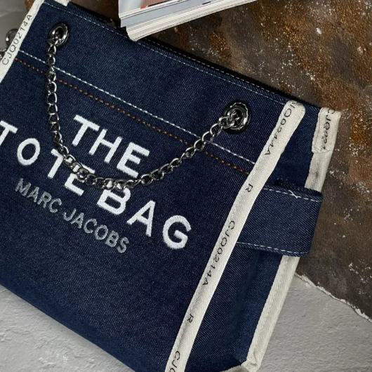 Джинсова сумка Marc Jacobs Tote Bag Denim Small синій