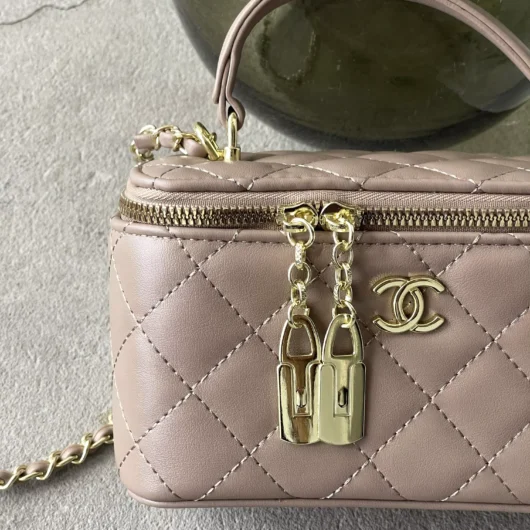 Сумка Chanel Classic Black Lambskin бежевий