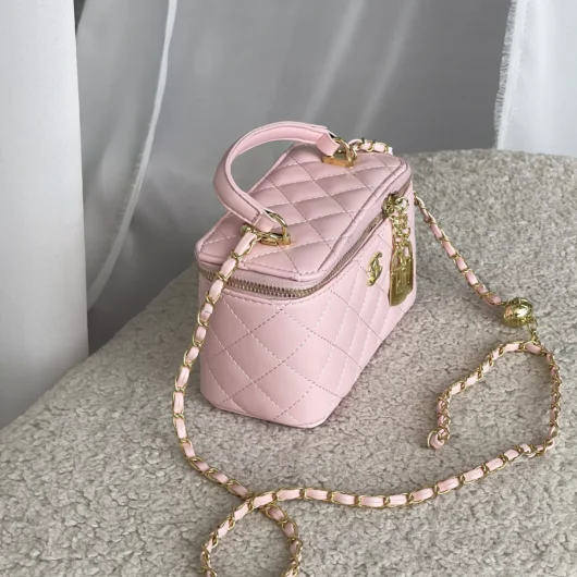 Сумка Chanel Classic Black Lambskin рожевий