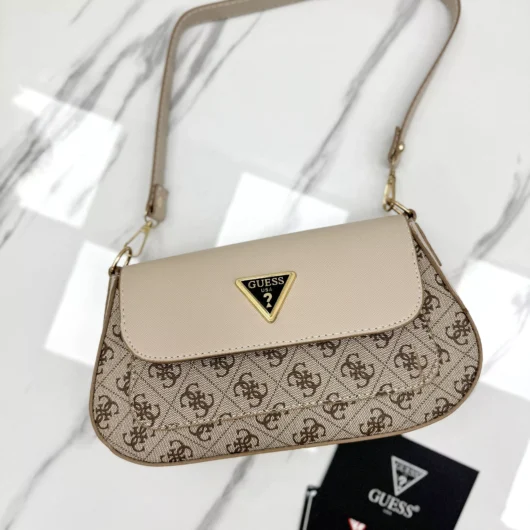 Сумка Guess MINI багет бежевий