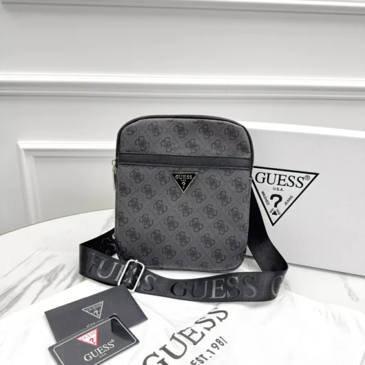 Чоловіча сумка Guess чорна Vezzola Smart Mini Crossbody чорний