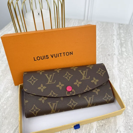 Гаманець Louis Vuitton конверт великий малиновий овал LUX якість у фірмовій коробці