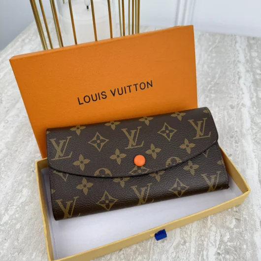 Гаманець Louis Vuitton конверт великий помаранчевий овал LUX якість у фірмовій коробці
