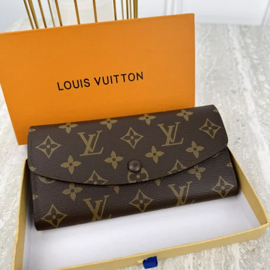 Гаманець Louis Vuitton конверт великий коричневий овал LUX якість у фірмовій коробці