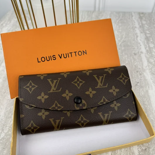 Гаманець Louis Vuitton конверт великий чорний овал LUX якість у фірмовій коробці