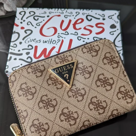 Гаманець Guess маленький бежевий