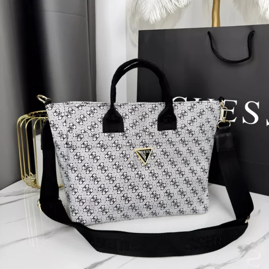 Сумка Guess Medium шопер світло-сірий