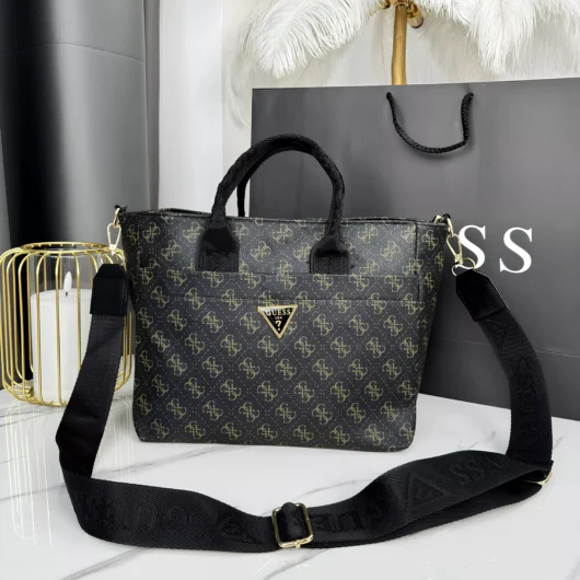 Сумка Guess Medium шопер коричневий