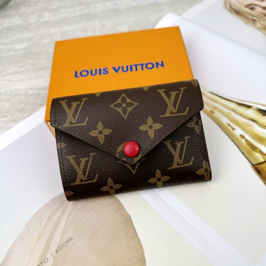 Гаманець Louis Vuitton конверт міні-  LUX якість у фірмовій коробці червоний