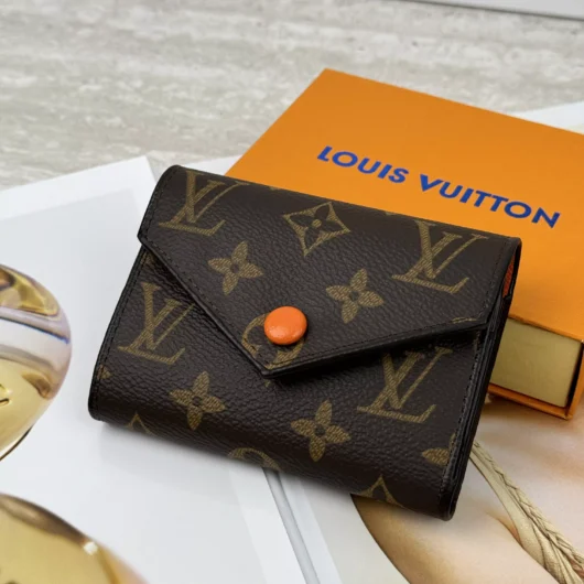 Гаманець Louis Vuitton конверт міні-  LUX якість у фірмовій коробці помаранчевий