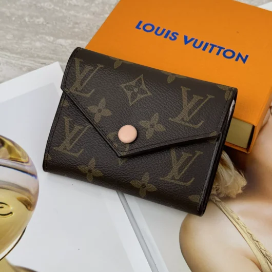 Гаманець Louis Vuitton конверт міні-  LUX якість у фірмовій коробці рожевий