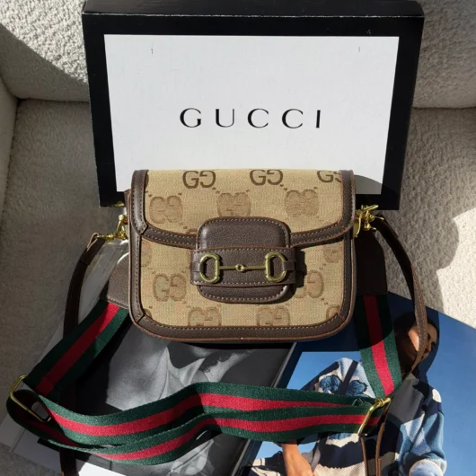 Gucci Horsebit 1955 Mini Bag шоколадний
