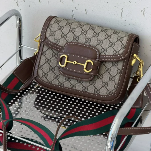 Gucci Horsebit 1955 Mini Bag коричневий PU