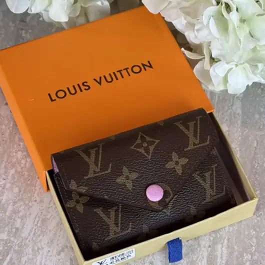 Гаманець Louis Vuitton конверт міні-  LUX якість у фірмовій коробці рожевий