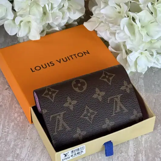 Гаманець Louis Vuitton конверт міні-  LUX якість у фірмовій коробці рожевий