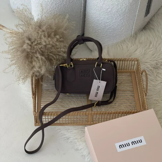 Жіноча сумка Miu Miu Arcadie Textile — Premium кофе