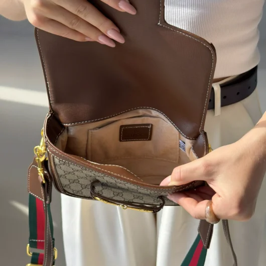 Gucci Horsebit 1955 Mini Bag коричневий PU