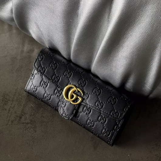Гаманець Gucci подвійний стеганий чорний